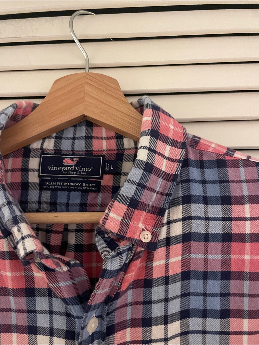 Vineyard Vines Slim Fit Plaid Button-Down Shirt - Pink, Navy & White
